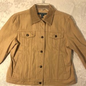 Ralph Lauren tan denim jacket- corduroy collar